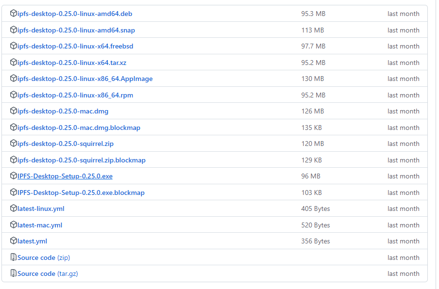 IPFS Desktop installer